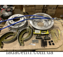 Комплект задних тормозов ВАЗ 2121-21213 (барабаны.колодки.троса.цилин.пл) САМЗАЗ