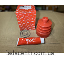 Пыльник привода ВАЗ 2121,2123 наружный+шрус+хомуты красный силикон RAF