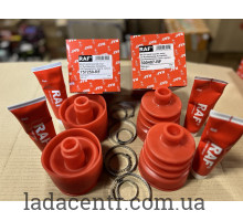 Ремкомплект шруса внутреннего+наружного ВАЗ 2121-2123 красный силикон RAF