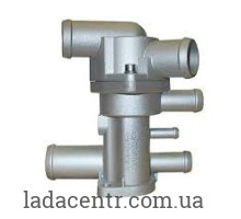 Термостат ВАЗ 2110 -2170 выпуск с 2003 года (6 выходов)  в сб с хомутами  АЛЯСКА