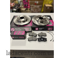 Диск тормозной передний ВАЗ 2110 (R-13) кт 2штуки +колодки CS-20