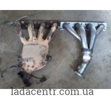 Коллектор выпускной ВАЗ 2112 16v (в место катализатора) обманка 2лямда ЗАВОД