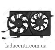 Вентилятор ВАЗ 2170 радіатора охолодження та кондиціонера подвійний у сб. HALLA