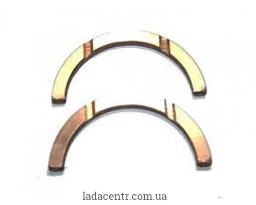 Полукольцо упорного подшипника коленчатого вала ВАЗ  2101 (5- рем) 3,8  ЗМЗ