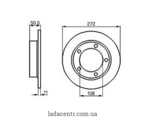 Диск тормозной передний  ВАЗ 2121 BOSCH