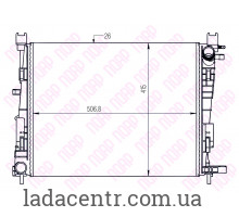 Радиатор охлаждения ВАЗ Lada Vesta (15-) Lada X-RAY (15-) ПОАР