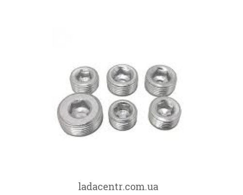 Заглушка головки блоку ВАЗ 2101-2107,2121 (алюмінієві) (6 шт) ЗАВОД