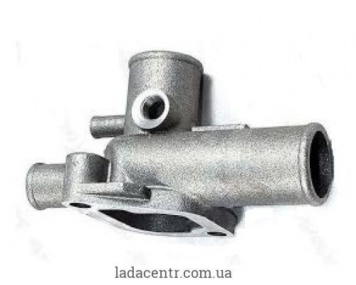Патрубок водяний ВАЗ 2108-15 інж. головки блоку випускний, під датчик ЗАВОД