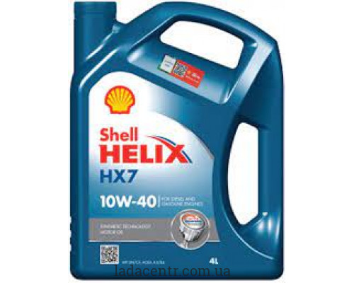 Масло ДВС 10W-40 SHELL HELIX HX7 4л.полусинтетика