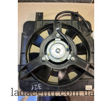 Вентилятор охлаждения радиатора двигателя с кожухом ВАЗ 2110-2112 ЗАВОД