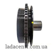 Шкив коленвала (демпфер) под ГУР и кондиционер ВАЗ 21214 УРБАН ЗАВОД