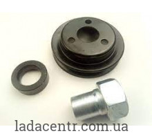 Шкив коленвала привода насоса ГУРа ВАЗ 21214 (шкив гайка втулка)  Ваз